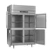 Victory RFSA-2D-S1-HD-HC 52" 2-Section Reach-In Refrigerator/Freezer Combo w/ 4 Half Solid Doors, Aluminum Interior 4 image