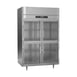 Victory RS-2D-S1-HG-HC 52" Two Section Reach-In Refrigerator w/ 4 Glass Swing Half Doors, Stainless Steel, 44.5 cu. ft. 1 image