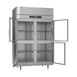 Victory RS-2D-S1-HG-HC 52" Two Section Reach-In Refrigerator w/ 4 Glass Swing Half Doors, Stainless Steel, 44.5 cu. ft. 4 image