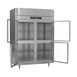 Victory RSA-2D-S1-EW-HG-HC 58" Two Section Wide Reach-In Refrigerator w/ 4 Glass Swing Half Doors, Aluminum Interior, 49 cu. ft. 4 image
