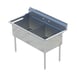 Sapphire Manufacturing SMS1216-2 29" Two Compartment Sink, 12"W x 16"L Bowl Without Drainboard 1 image