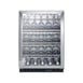 Summit SCR610BLCHCSS 24" Glass Door Wine Refrigerator, Single Temperature, 20 Bottles 3 image