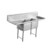 Serv-Ware E2CWP18182-18 72" Two Compartment Sink, 18"W x 18"L Bowl With 2 Drainboards 1 image