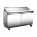 Serv-Ware SP48-12-HC 48" 2-Section Sandwich / Salad Prep Table w/ 2 Doors, 12 Pans 1 image