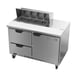 Beverage Air SPED48HC-08-2 48" Two Section Sandwich/Salad Prep Table w/ 2 Drawers & 1 Door, 8 Pans 2 image