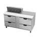 Beverage Air SPED60HC-08-4 60" Two Section Sandwich/Salad Prep Table w/ 4 Drawers, 8 Pans 2 image