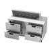 Beverage Air SPED60HC-12-4 60" Two Section Sandwich/Salad Prep Table w/ 4 Drawers, 12 Pans 4 image