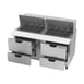 Beverage Air SPED60HC-24M-4 60" Mega Top Sandwich/Salad Prep Table w/ 4 Drawers, 24 Pans 4 image