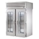 True STA2RRI-2G 68" Two Section Roll-In Refrigerator w/ 2 Glass Door, Stainless Steel Exterior-Aluminum Interior 1 image