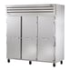 True STA3R-3S 77" Three Section Reach-In Refrigerator w/ 3 Solid Doors, Top Mount, Aluminum Interior-Stainless Floor 1 image