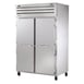 True STR2DT-2S 52" 2-Section Reach-In Refrigerator/Freezer Combo w/ 2 Solid Doors, All Stainless Steel 1 image