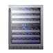 Summit ALWC532CSS 24" Glass Door Wine Refrigerator, Dual Temperature, 46 Bottles 1 image