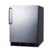 Summit FF6BK7SSTB 24" Freestanding Undercounter Refrigerator in Black, Stainless Steel Door, 5.5 cu. ft. 1 image