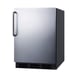 Summit FF7BKBISSTBADA 24" Built-in Undercounter Refrigerator in Black, Stainless Steel Door, Towel Bar Handle, ADA Compliant, 5.5 cu. ft. 1 image
