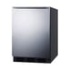Summit FF7BKSSHH 24" Freestanding Undercounter Refrigerator in Black, Stainless Steel Door, 5.5 cu ft 1 image