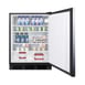 Summit FF7BKSSHH 24" Freestanding Undercounter Refrigerator in Black, Stainless Steel Door, 5.5 cu ft 4 image