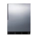 Summit FF7BKSSHVADA 24" Undercounter Refrigerator in Black, Stainless Steel Door, Thin Handle, ADA Compliant, 5.5 cu. ft. 2 image