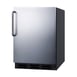 Summit FF7BKSSTB 24" Undercounter Refrigerator in Black, Stainless Steel Door, Towel Bar Handle, 5.5 cu. ft. 1 image