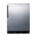 Summit FF7BKSSTB 24" Undercounter Refrigerator in Black, Stainless Steel Door, Towel Bar Handle, 5.5 cu. ft. 2 image
