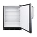 Summit FF7BKSSTB 24" Undercounter Refrigerator in Black, Stainless Steel Door, Towel Bar Handle, 5.5 cu. ft. 3 image