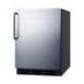 Summit FF7BKSSTBADA 24" Undercounter Refrigerator in Black, Stainless Steel Door, ADA Compliant, 5.5 cu. ft. 1 image