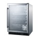 Summit SCR610BLCHCSS 24" Glass Door Wine Refrigerator, Single Temperature, 20 Bottles 1 image