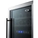 Summit SWC182ZCSS 18" Glass Door Wine Refrigerator, Dual Temperature, 28 Bottles 4 image