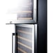 Summit SWC1875B 24" Glass Door Wine Refrigerator, Dual Temperature, 118 Bottles 4 image