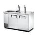 True TDD-2CT-S-HC 58" Solid Door Direct Draw Beer Dispenser with 2 Taps & 2 Keg Capacity 1 image