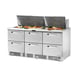 True TFP-72-30M-D-6~SPEC3 72" Mega Top Sandwich/Salad Prep Table w/ 6 Drawers, 30 Pans 1 image