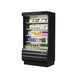 Turbo Air TOM-40B-SP(-A)-N 39" Vertical Open Air Merchandiser in Black, Self-Contained, 4 Shelves, Night Curtain, 14.4 cu. ft. 2 image