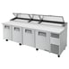 True TPP-AT-119-HC 119"  4 Doors Refrigerated Pizza Prep Table, (15) 1/3 Pans 1 image