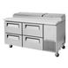 Turbo Air TPR-67SD-D4-N 67" Refrigerated Pizza Prep Table w/ 4 Drawers, 20 cu. ft. 3 image