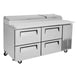 Turbo Air TPR-67SD-D4-N 67" Refrigerated Pizza Prep Table w/ 4 Drawers, 20 cu. ft. 4 image