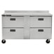 Centerline by Traulsen CLUC-60R-DW-WT 60" 2-Section Worktop Refrigerator w/ 4 Drawers 1 image