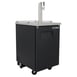 True TDD-1-HC~NCDT1 23" Black Vinyl Draft Beer Keg Cooler w/Nitro Coffee Double Tap | 1 Keg 3 image