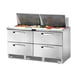 True TFP-64-24M-D-4~SPEC3 64" Mega Top Sandwich/Salad Prep Table w/ 4 Drawers, 24 Pans 1 image