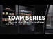 True TOAM-48-HC~TSL01 48" Vertical Air Curtain Merchandiser in Black, Self-Contained, 4 Shelves, Lighted Sing Panel 2 image
