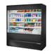 True TOAM-72-HC~NSL01 72" Vertical Air Curtain Merchandiser in Black, Self-Contained, 4 Shelves 1 image