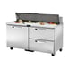 True TSSU-60-16D-2-HC~SPEC3 60" Sandwich / Salad Prep Table w/ 1 Door & 2 Drawers, 16 Pans 1 image