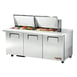 True TSSU-72-24M-B-ST-HC 72" Mega Top Sandwich/Salad Prep Table w/ 3 Doors, 24 Pans 1 image