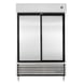 True TSD-47-HC 54" Two Section Reach-In Refrigerator w/ 2 Solid Sliding Doors, Bottom Mount, Stainless Steel Front-Aluminum Sides 2 image