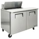 True TSSU-48-08-HC 48" Two Section Sandwich / Salad Prep Table w/ 2 Doors, 8 Pans 3 image