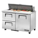True TSSU-48-12D-2-HC 48" Sandwich / Salad Prep Table w/ 2 Drawers & 1 Door, 12 Pans 1 image