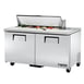 True TSSU-60-12-HC 60" Two Section Sandwich / Salad Prep Table w/ 2 Doors, 12 Pans 1 image