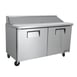 True TSSU-60-16-HC 60" Two Section Sandwich / Salad Prep Table w/ 2 Doors, 16 Pans 3 image