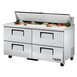 True TSSU-60-16D-4-HC 60" Two Section Sandwich / Salad Prep Table w/ 4 Drawers, 16 Pans 1 image