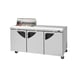 Turbo Air TST-72SD-08S-N-CL 72" Three Section Sandwich / Salad Prep Table w/ 3 Doors, 8 Pans 1 image