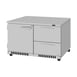 Turbo Air PUR-48-D2R(L)-FB-N 48" 2-Section Undercounter Refrigerator w/ 1 Door & 2 Drawers 1 image