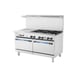 Turbo Air TARG-6B24G 60" Gas Restaurant Range w/ (6) Open Burners, 24" Griddle Right, (2) Standard Oven, 299.000 BTU  1 image